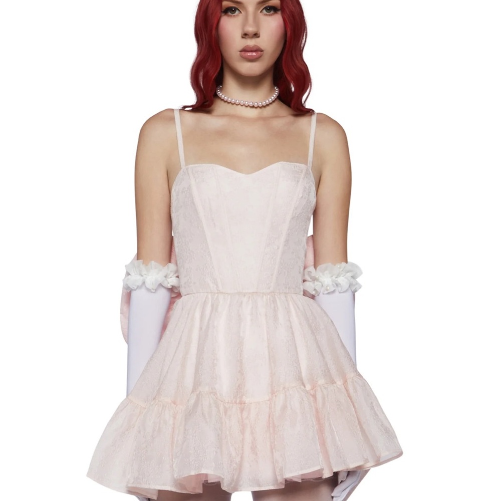Sugar Thrillz Pink Ruffled Babydoll Mini Dress